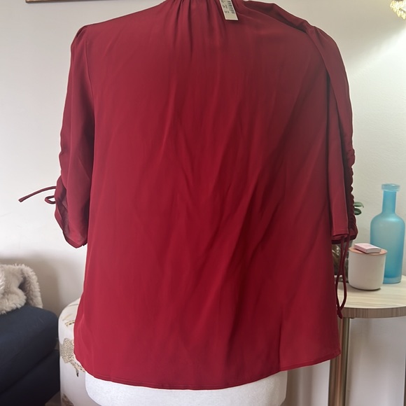 Madewell Silk Cinch-Sleeve Top NWT - Picture 7 of 10